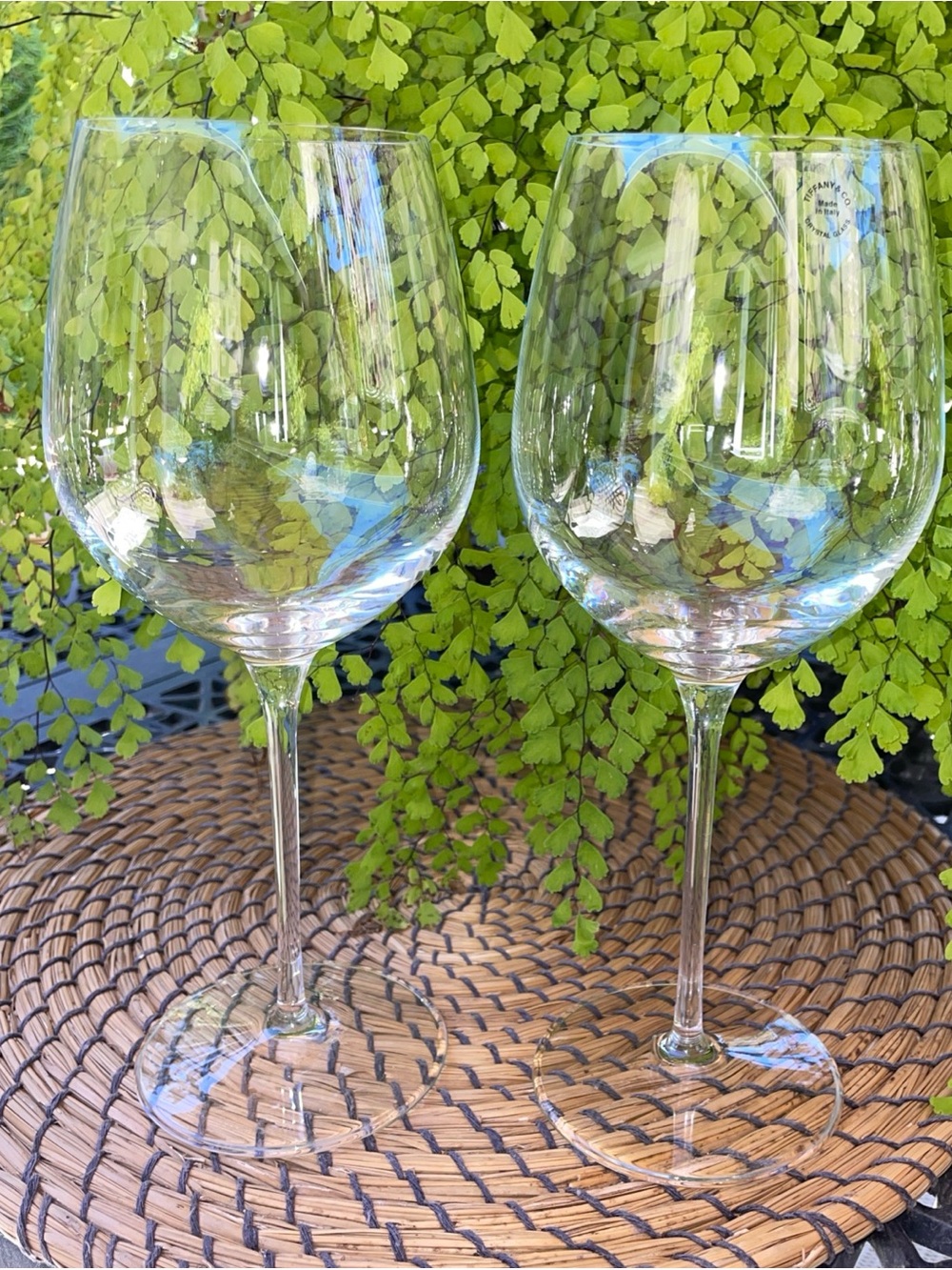 Tiffany & Co Wine Glasses (2)